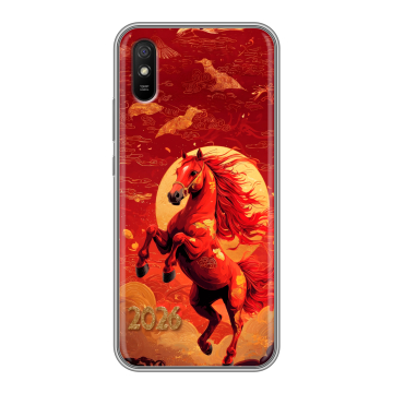 Силиконовый чехол на Xiaomi RedMi 9A с принтом Новый год Силиконовый чехол на Xiaomi RedMi 9A с принтом Новый год