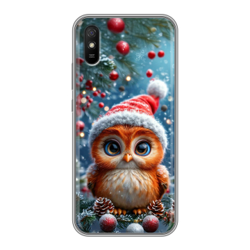 Силиконовый чехол на Xiaomi RedMi 9A с принтом Новый год Силиконовый чехол на Xiaomi RedMi 9A с принтом Новый год