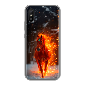 Силиконовый чехол на Xiaomi RedMi 9A с принтом Новый год Силиконовый чехол на Xiaomi RedMi 9A с принтом Новый год