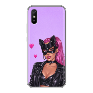 Силиконовый чехол на Xiaomi RedMi 9A с принтом женский Силиконовый чехол на Xiaomi RedMi 9A с принтом женский