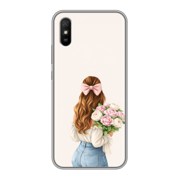 Силиконовый чехол на Xiaomi RedMi 9A с принтом женский Силиконовый чехол на Xiaomi RedMi 9A с принтом женский