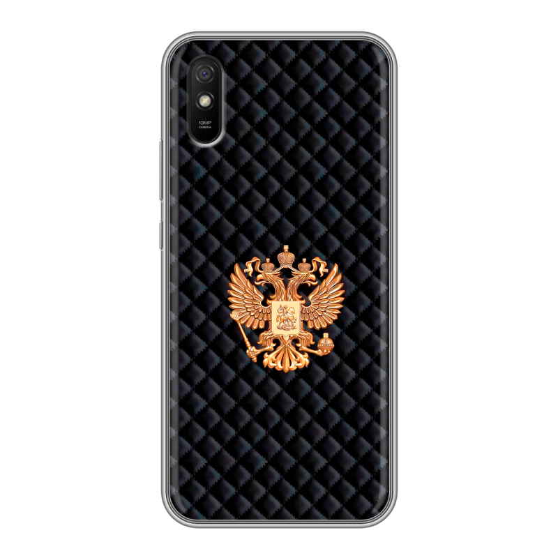 Силиконовый чехол на Xiaomi RedMi 9A с принтом Герб России принт Силиконовый чехол на Xiaomi RedMi 9A с принтом Герб России принт