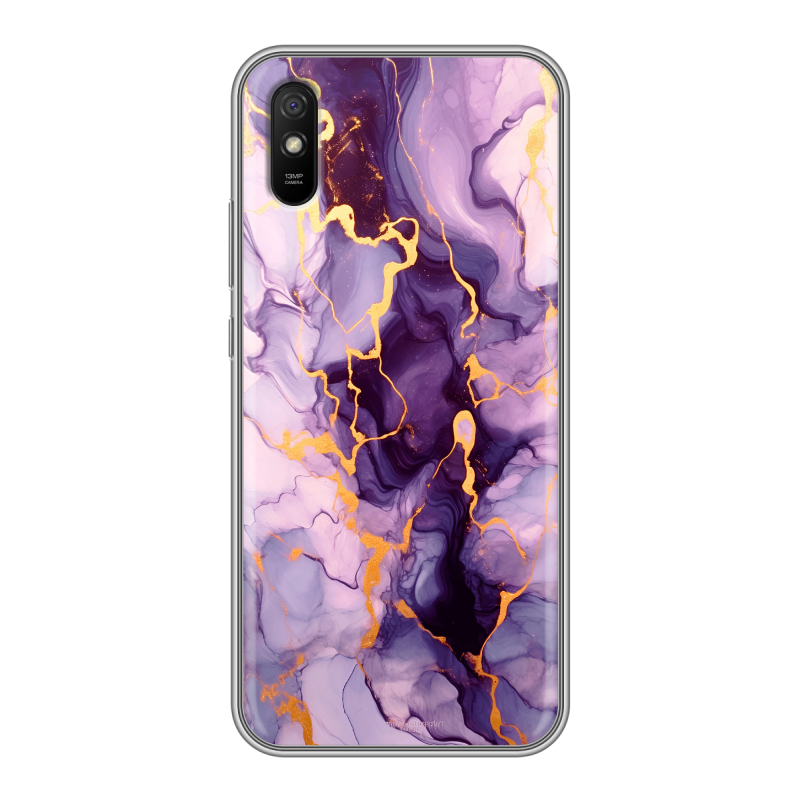 Силиконовый противоударный чехол на Xiaomi RedMi 9A с принтом Мрамор Силиконовый противоударный чехол на Xiaomi RedMi 9A с принтом Мрамор