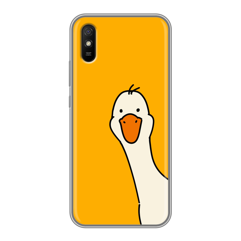 Силиконовый чехол на Xiaomi RedMi 9A с принтом Утка Силиконовый чехол на Xiaomi RedMi 9A с принтом Утка