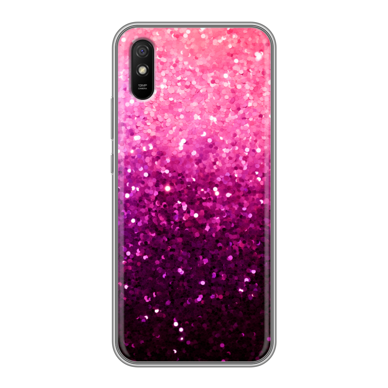Силиконовый противоударный чехол на Xiaomi RedMi 9A с принтом Блестки Силиконовый противоударный чехол на Xiaomi RedMi 9A с принтом Блестки