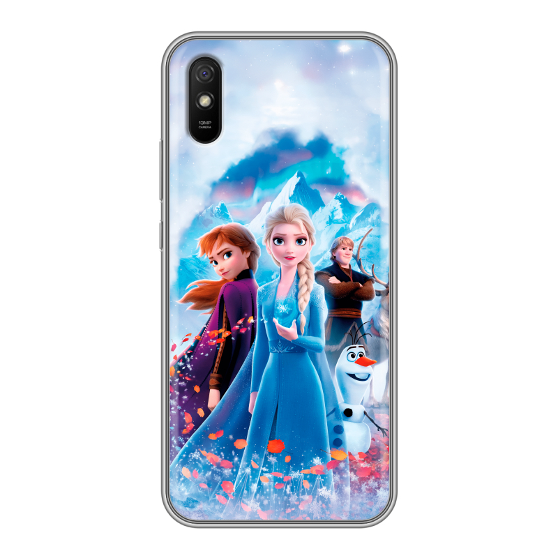 Силиконовый чехол на Xiaomi RedMi 9A с принтом Холодное сердце Frozen Силиконовый чехол на Xiaomi RedMi 9A с принтом Холодное сердце Frozen