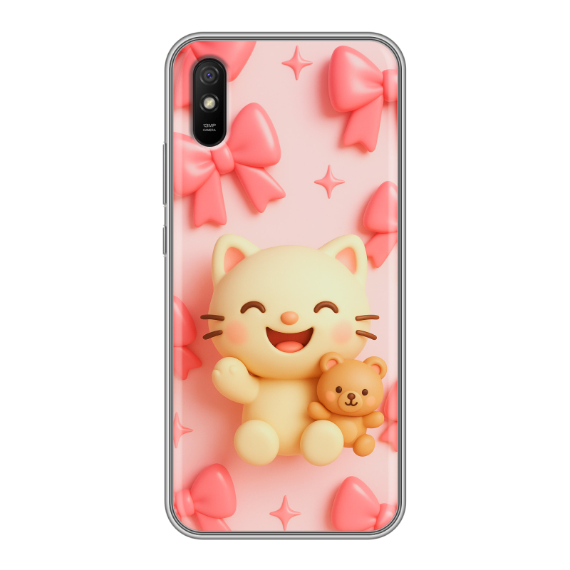 Силиконовый противоударный чехол на Xiaomi RedMi 9A с принтом для девочек Силиконовый противоударный чехол на Xiaomi RedMi 9A с принтом для девочек