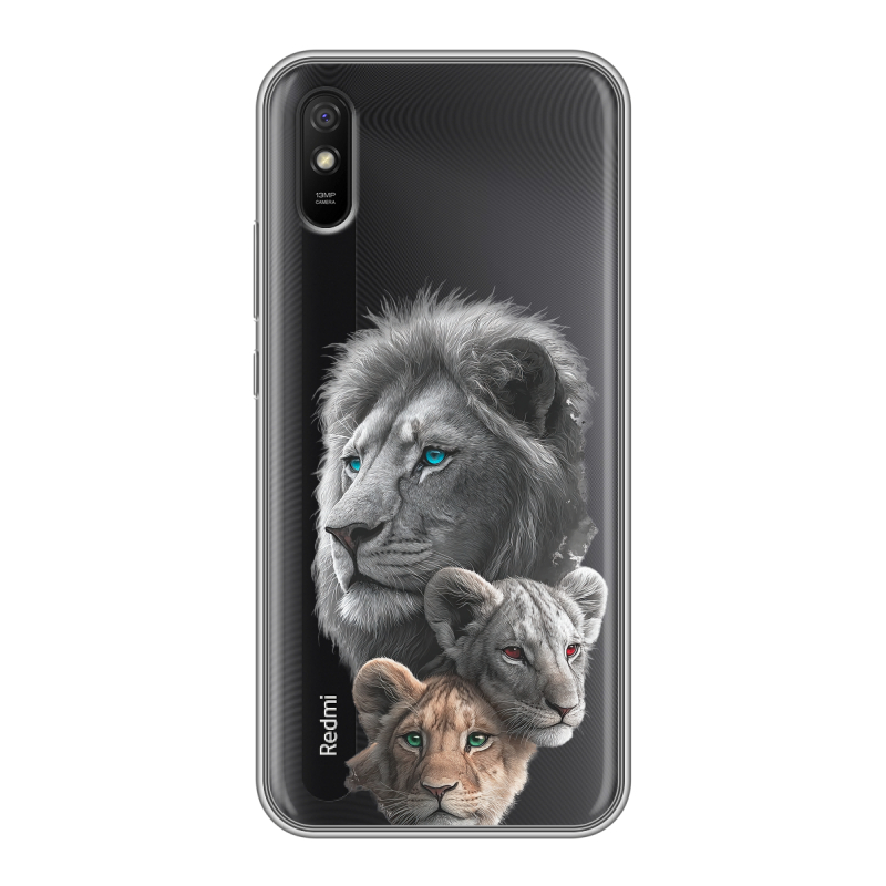Силиконовый чехол на Xiaomi RedMi 9A с принтом Львы Силиконовый чехол на Xiaomi RedMi 9A с принтом Львы
