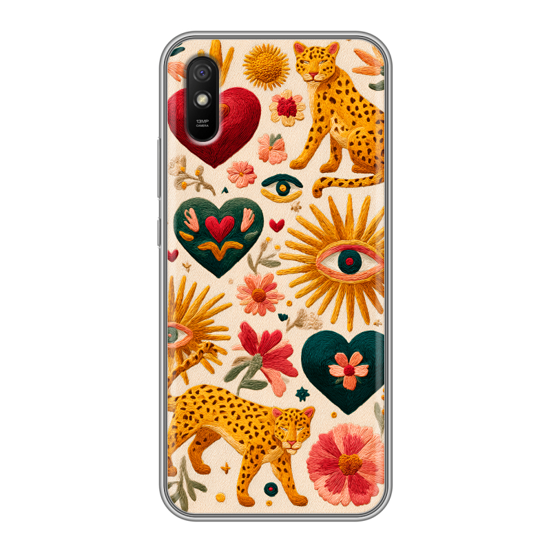 Силиконовый чехол на Xiaomi RedMi 9A с принтом Модный принт Силиконовый чехол на Xiaomi RedMi 9A с принтом Модный принт
