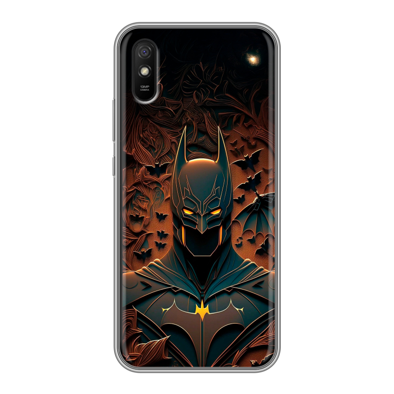 Силиконовый чехол на Xiaomi RedMi 9A с принтом Batman Бэтмен Силиконовый чехол на Xiaomi RedMi 9A с принтом Batman Бэтмен