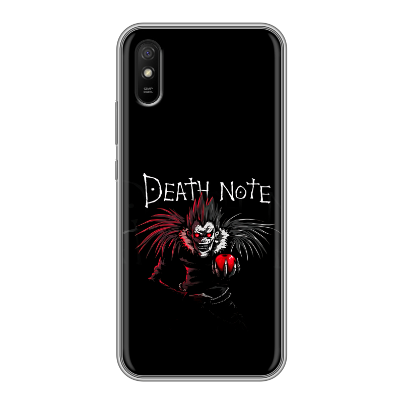 Силиконовый противоударный чехол на Xiaomi RedMi 9A с принтом Death note Тетрадь смерти Силиконовый противоударный чехол на Xiaomi RedMi 9A с принтом Death note Тетрадь смерти