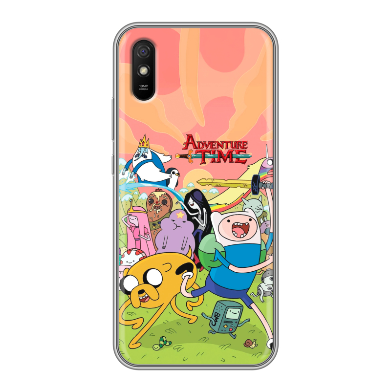 Силиконовый чехол на Xiaomi RedMi 9A с принтом Adventure time Время приключений Силиконовый чехол на Xiaomi RedMi 9A с принтом Adventure time Время приключений