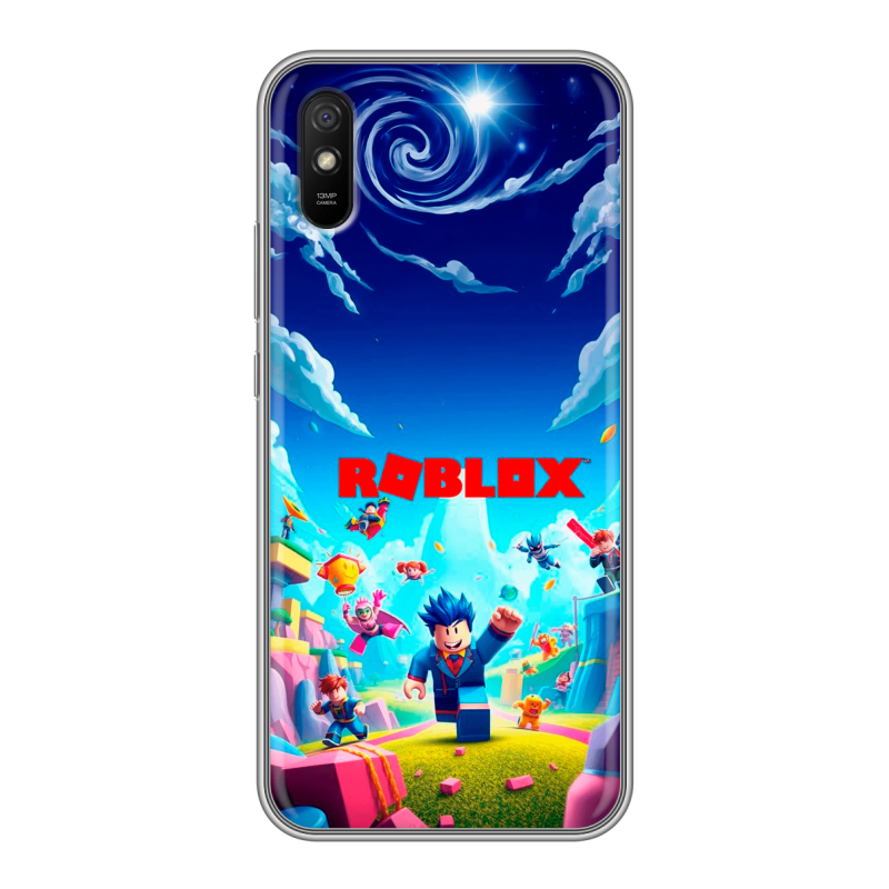 Силиконовый чехол на Xiaomi RedMi 9A с принтом Roblox Роблокс Силиконовый чехол на Xiaomi RedMi 9A с принтом Roblox Роблокс