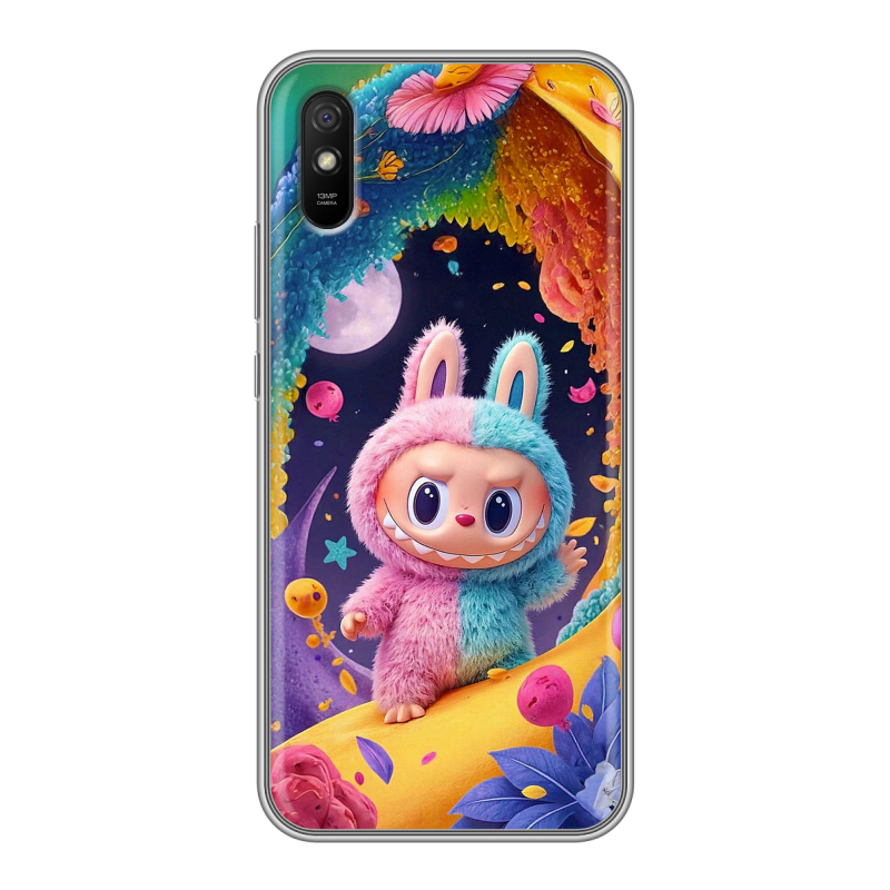 Силиконовый чехол на Xiaomi RedMi 9A с принтом Labubu Лабубу Силиконовый чехол на Xiaomi RedMi 9A с принтом Labubu Лабубу