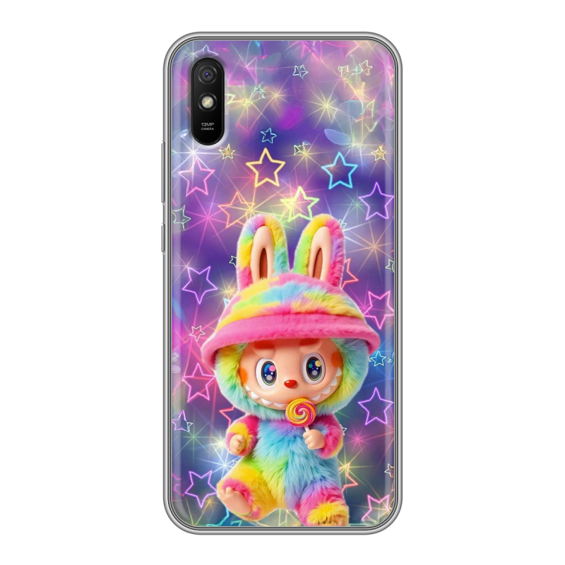Силиконовый чехол на Xiaomi RedMi 9A с принтом Labubu Лабубу Силиконовый чехол на Xiaomi RedMi 9A с принтом Labubu Лабубу