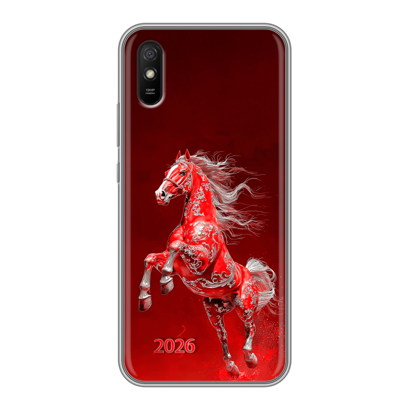 Силиконовый чехол на Xiaomi RedMi 9A с принтом Новый год Силиконовый чехол на Xiaomi RedMi 9A с принтом Новый год