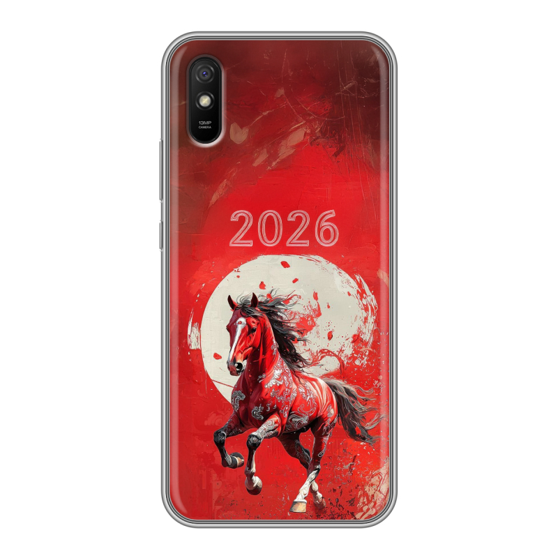 Силиконовый чехол на Xiaomi RedMi 9A с принтом Новый год Силиконовый чехол на Xiaomi RedMi 9A с принтом Новый год