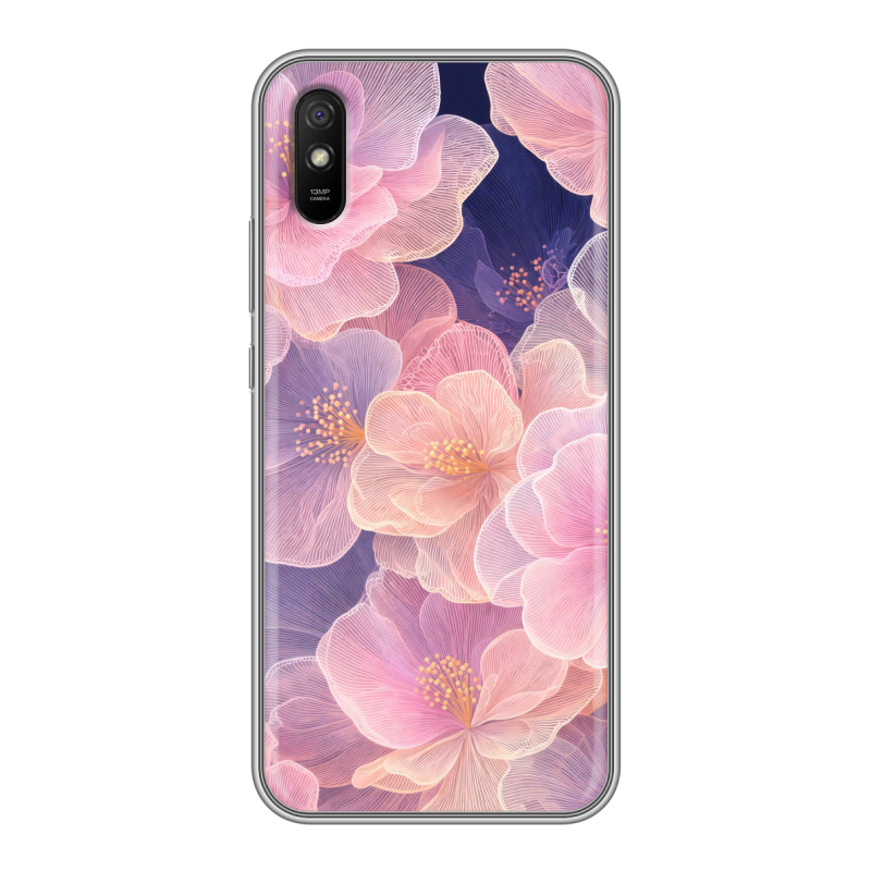 Силиконовый чехол на Xiaomi RedMi 9A с принтом женский Силиконовый чехол на Xiaomi RedMi 9A с принтом женский