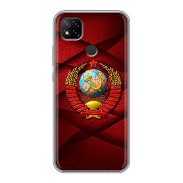 Силиконовый чехол на Xiaomi RedMi 9C с принтом Герб СССР Силиконовый чехол на Xiaomi RedMi 9C с принтом Герб СССР