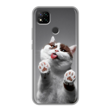 Силиконовый чехол на Xiaomi RedMi 9C с принтом Коты Силиконовый чехол на Xiaomi RedMi 9C с принтом Коты