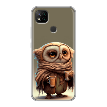 Силиконовый чехол на Xiaomi RedMi 9C с принтом Сова Силиконовый чехол на Xiaomi RedMi 9C с принтом Сова