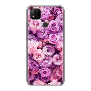 Силиконовый чехол на Xiaomi RedMi 9C с принтом лавандовые розы