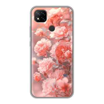Силиконовый чехол на Xiaomi RedMi 9C с принтом Розы цветы Силиконовый чехол на Xiaomi RedMi 9C с принтом Розы цветы