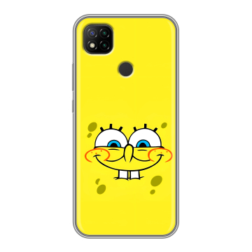 Силиконовый чехол на Xiaomi RedMi 9C с принтом спанчбоб спанч боб Силиконовый чехол на Xiaomi RedMi 9C с принтом спанчбоб спанч боб
