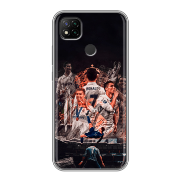 Силиконовый чехол на Xiaomi RedMi 9C с принтом Реал Роналдо Real Ronaldo Силиконовый чехол на Xiaomi RedMi 9C с принтом Реал Роналдо Real Ronaldo