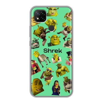 Силиконовый чехол на Xiaomi RedMi 9C с принтом Шрек Shrek