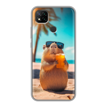 Силиконовый чехол на Xiaomi RedMi 9C с принтом Капибара Силиконовый чехол на Xiaomi RedMi 9C с принтом Капибара