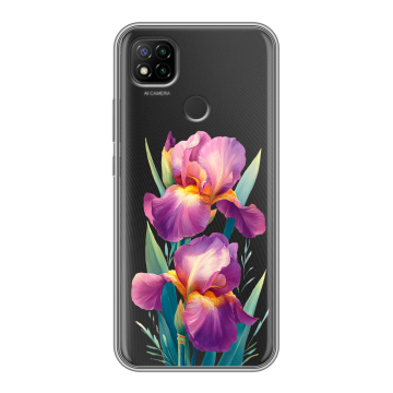 Силиконовый чехол на Xiaomi RedMi 9C с принтом Цветы орхидеи
