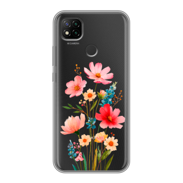 Силиконовый чехол на Xiaomi RedMi 9C с принтом Цветы
