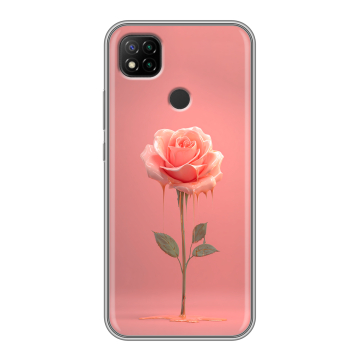 Силиконовый чехол на Xiaomi RedMi 9C с принтом Розовая роза
