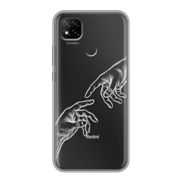 Силиконовый чехол на Xiaomi RedMi 9C с принтом Сотворение мира