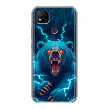 Силиконовый чехол на Xiaomi RedMi 9C с принтом Медведь