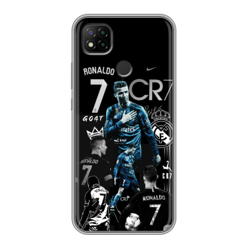 Силиконовый чехол на Xiaomi RedMi 9C с принтом Реал Роналдо Силиконовый чехол на Xiaomi RedMi 9C с принтом Реал Роналдо