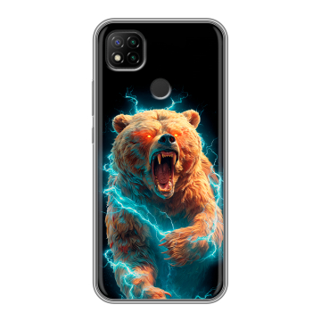 Силиконовый чехол на Xiaomi RedMi 9C с принтом Медведь