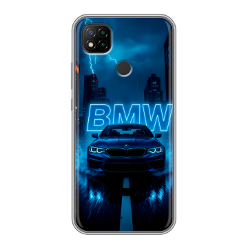 Силиконовый чехол на Xiaomi RedMi 9C с принтом BMW БМВ Силиконовый чехол на Xiaomi RedMi 9C с принтом BMW БМВ