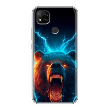 Силиконовый чехол на Xiaomi RedMi 9C с принтом Медведь