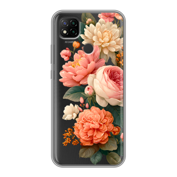 Силиконовый чехол на Xiaomi RedMi 9C с принтом цветы