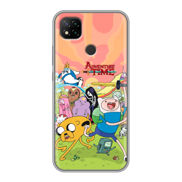 Силиконовый чехол на Xiaomi RedMi 9C с принтом Adventure time Время приключений