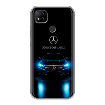 Силиконовый чехол на Xiaomi RedMi 9C с принтом Mercedes Мерседес Силиконовый чехол на Xiaomi RedMi 9C с принтом Mercedes Мерседес