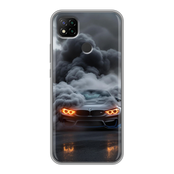 Силиконовый чехол на Xiaomi RedMi 9C с принтом BMW БМВ Силиконовый чехол на Xiaomi RedMi 9C с принтом BMW БМВ