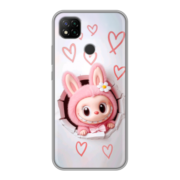 Силиконовый чехол на Xiaomi RedMi 9C с принтом Labubu Лабубу Силиконовый чехол на Xiaomi RedMi 9C с принтом Labubu Лабубу