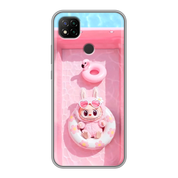 Силиконовый чехол на Xiaomi RedMi 9C с принтом Labubu Лабубу Силиконовый чехол на Xiaomi RedMi 9C с принтом Labubu Лабубу