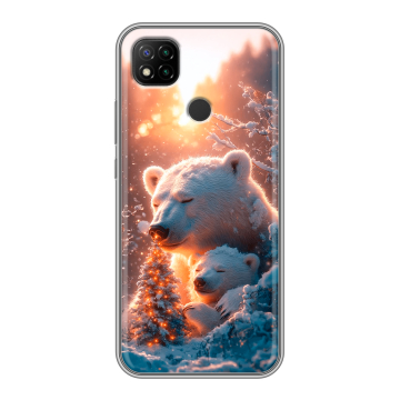 Силиконовый чехол на Xiaomi RedMi 9C с принтом Новый год Силиконовый чехол на Xiaomi RedMi 9C с принтом Новый год