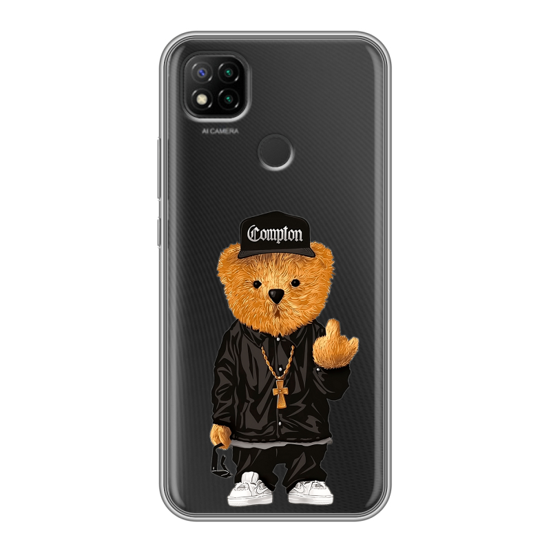Силиконовый чехол на Xiaomi RedMi 9C с принтом Плюшевый медведь Силиконовый чехол на Xiaomi RedMi 9C с принтом Плюшевый медведь