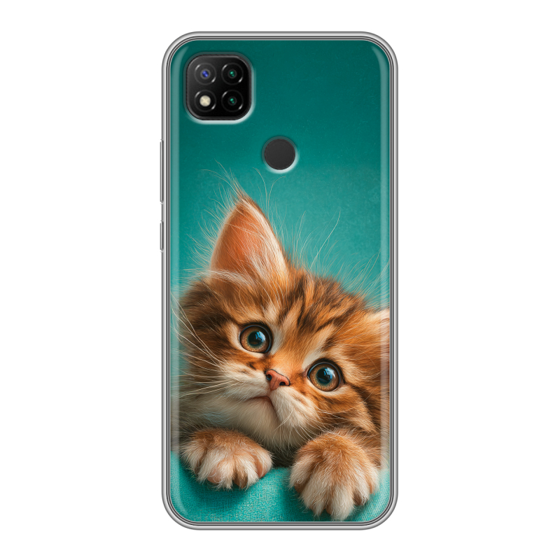 Силиконовый чехол на Xiaomi RedMi 9C с принтом котенок Силиконовый чехол на Xiaomi RedMi 9C с принтом котенок