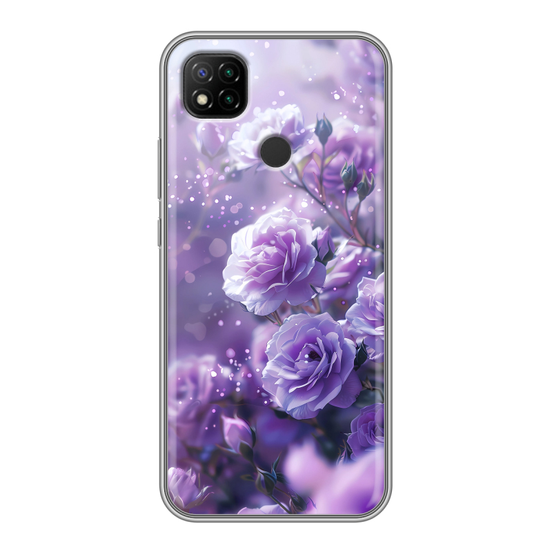 Силиконовый чехол на Xiaomi RedMi 9C с принтом Розы цветы Силиконовый чехол на Xiaomi RedMi 9C с принтом Розы цветы